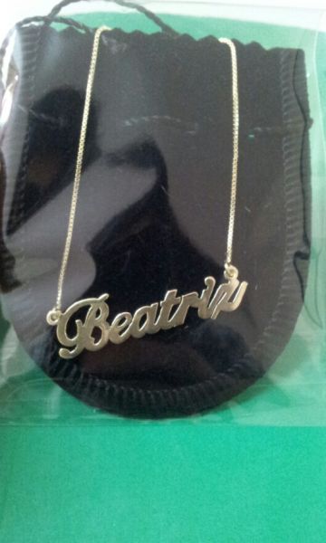 Colar com Nome personalizado Folheado
